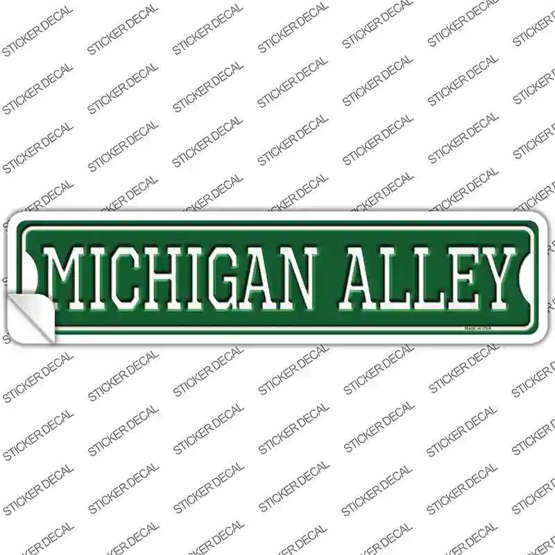 Michigan Alley Novelty Narrow Sticker Decal