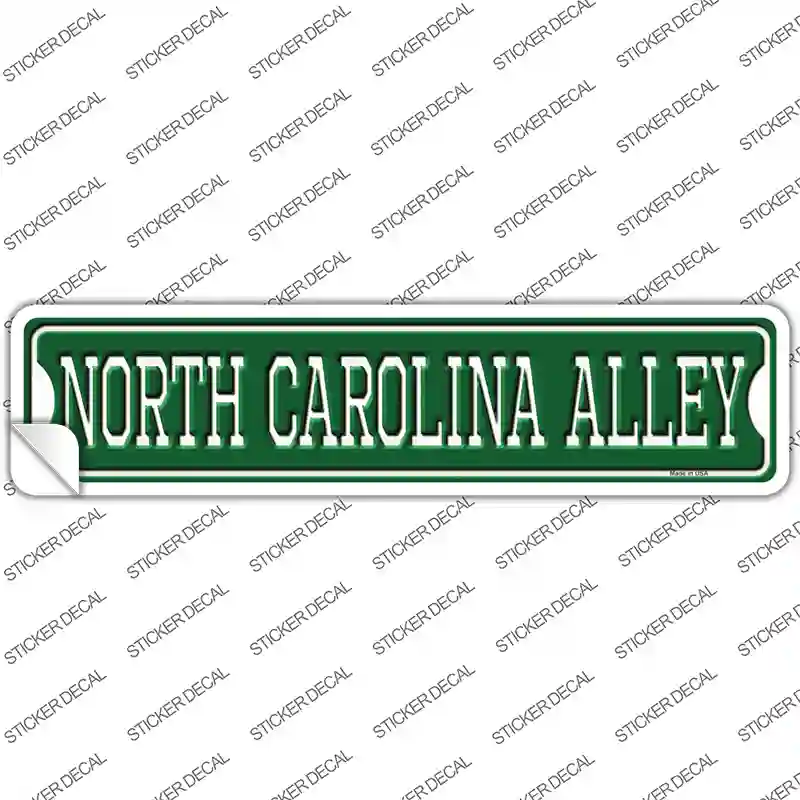 North Carolina Alley Novelty Narrow Sticker Decal