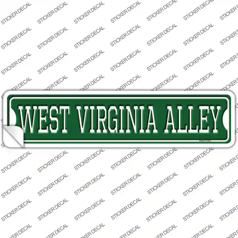 West Virginia Alley Novelty Narrow Sticker Decal