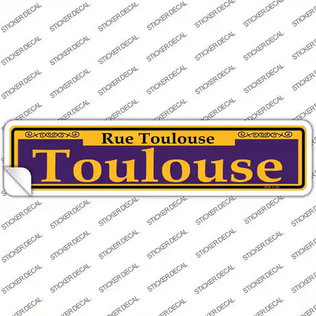 Toulouse Purple Novelty Narrow Sticker Decal