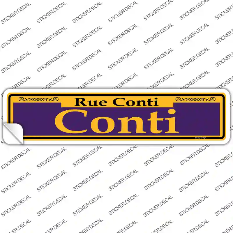 Conti Purple Novelty Narrow Sticker Decal