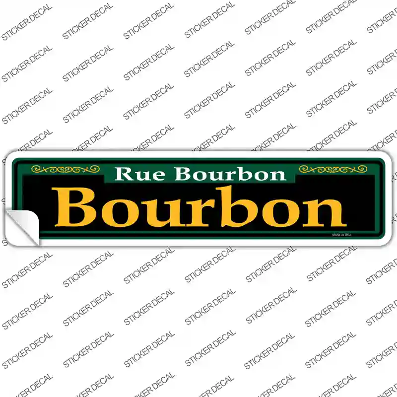 Bourbon Green Novelty Narrow Sticker Decal