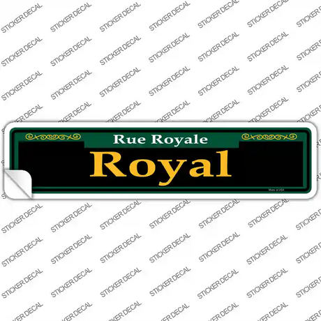 Royal Green Novelty Narrow Sticker Decal