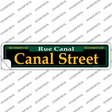 Canal Street Green Novelty Narrow Sticker Decal
