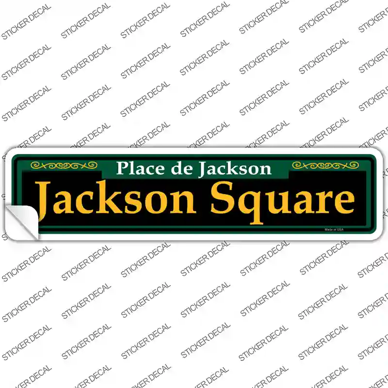 Jackson Square Green Novelty Narrow Sticker Decal