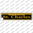 St. Charles Yellow Novelty Narrow Sticker Decal
