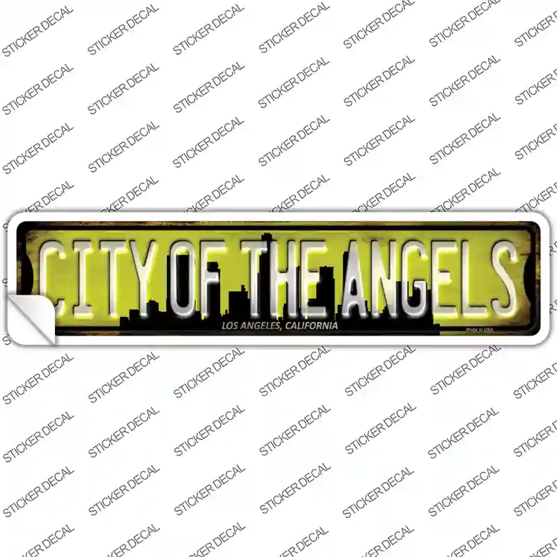 Los Angeles California City of Angels Novelty Narrow Sticker Decal