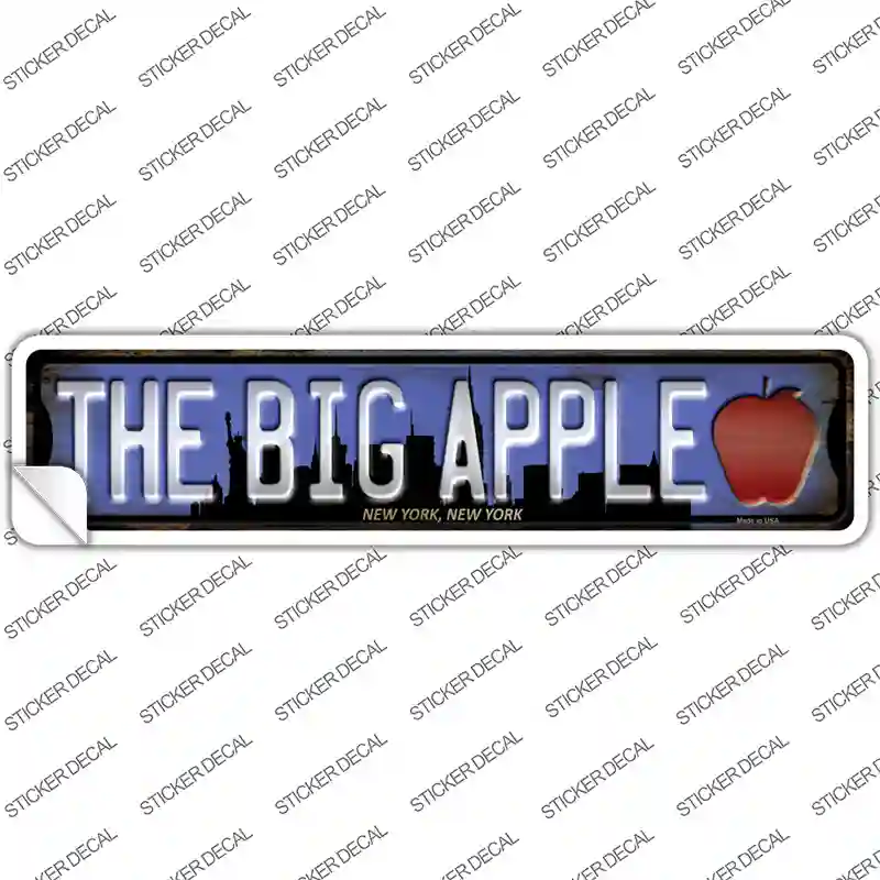 New York The Big Apple Novelty Narrow Sticker Decal