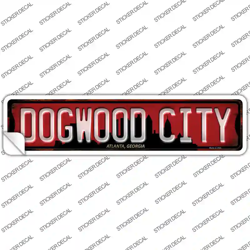Atlanta Georgia Dogwood City Novelty Narrow Sticker Decal