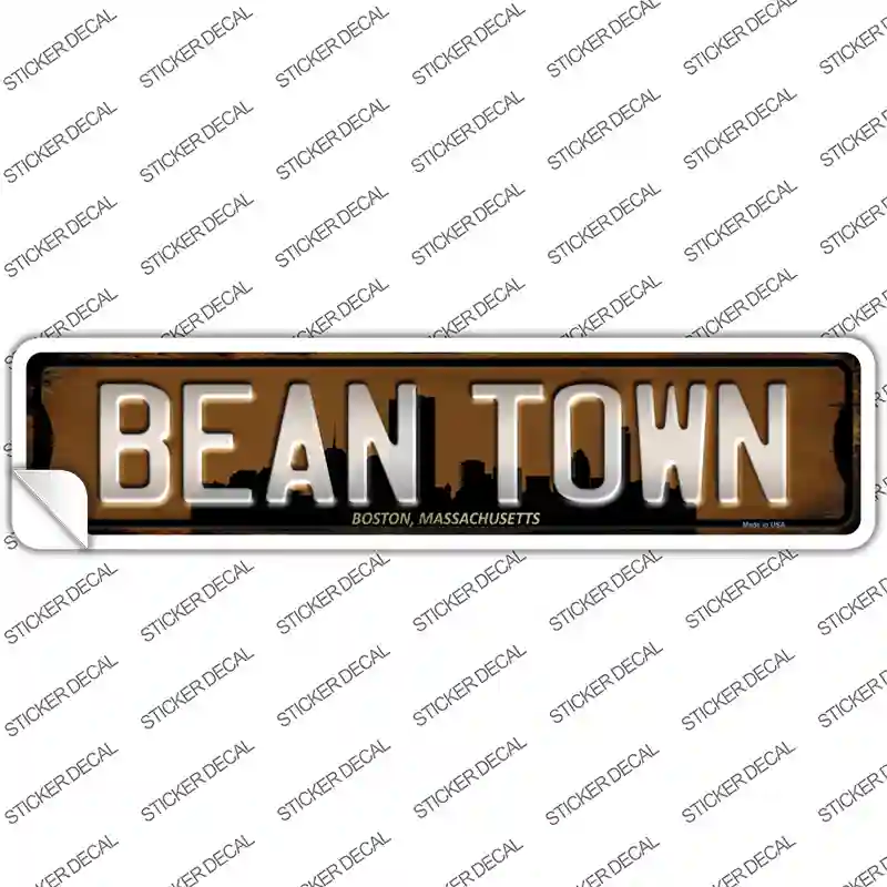 Boston Massachusetts Bean Town Novelty Narrow Sticker Decal