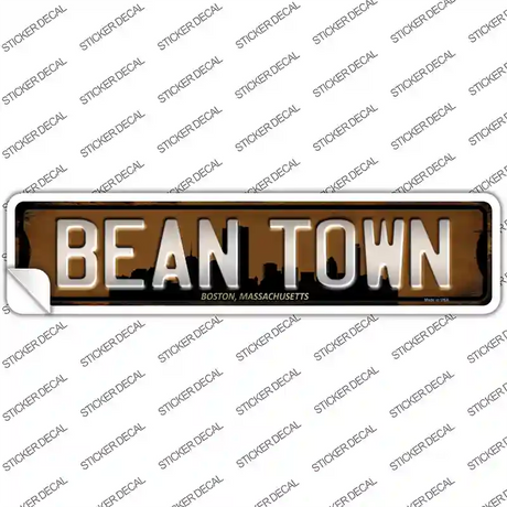 Boston Massachusetts Bean Town Novelty Narrow Sticker Decal