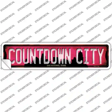 San Antonio Texas Countdown City Novelty Narrow Sticker Decal