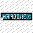 Jacksonville Florida Where Florida Begins Novelty Narrow Sticker Decal