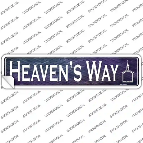 Heavens Way Novelty Narrow Sticker Decal