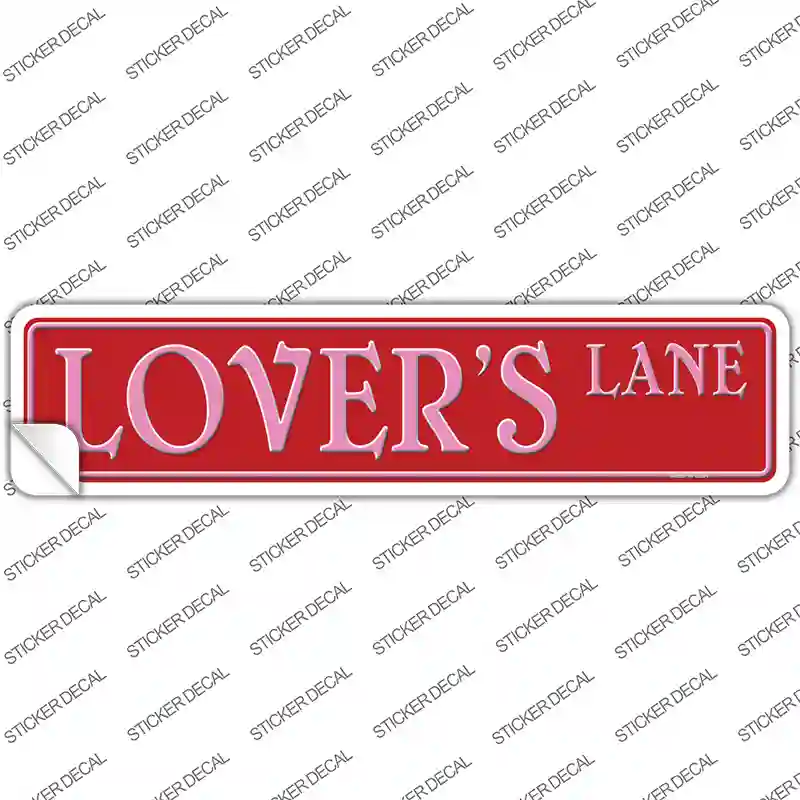 Lovers Lane Novelty Narrow Sticker Decal