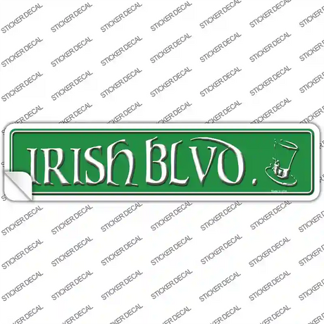 Irish Blvd Novelty Narrow Sticker Decal
