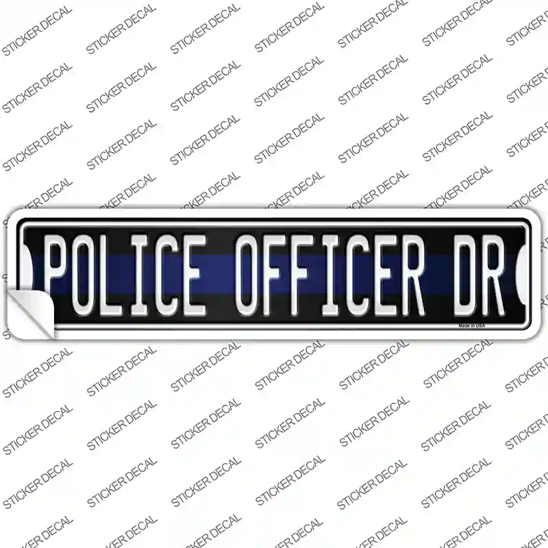 Police Officer Dr Novelty Narrow Sticker Decal