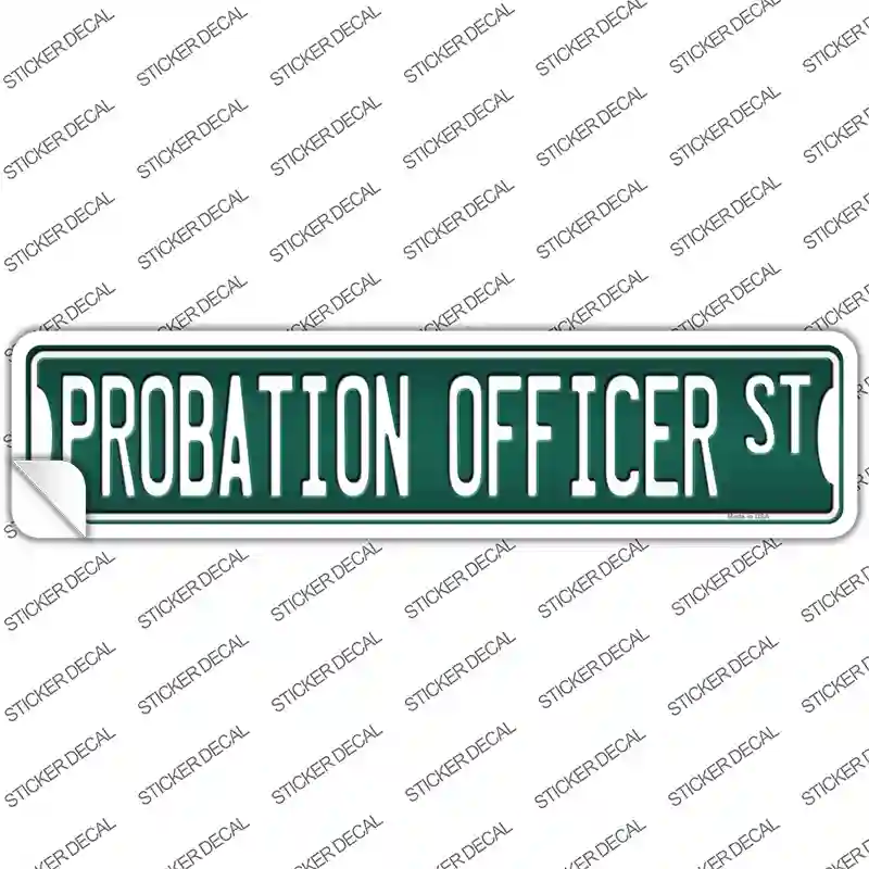 Probation Officer St Novelty Narrow Sticker Decal