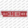 Cold Beer Here Novelty Narrow Sticker Decal