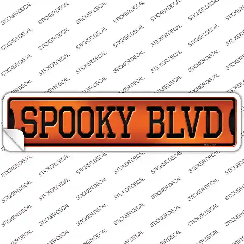 Spooky Blvd Novelty Narrow Sticker Decal