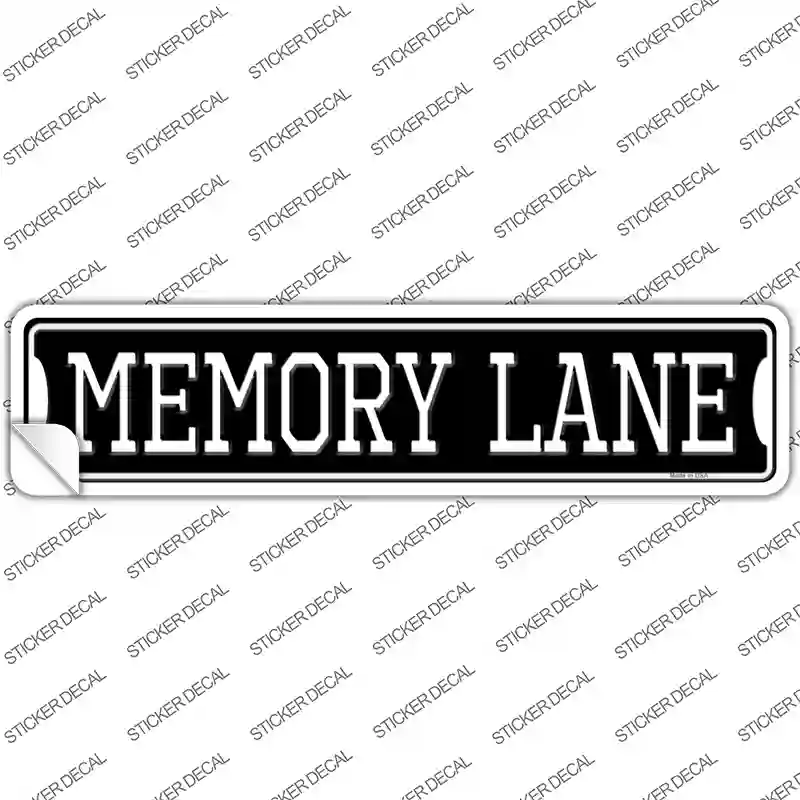 Memory Lane Novelty Narrow Sticker Decal