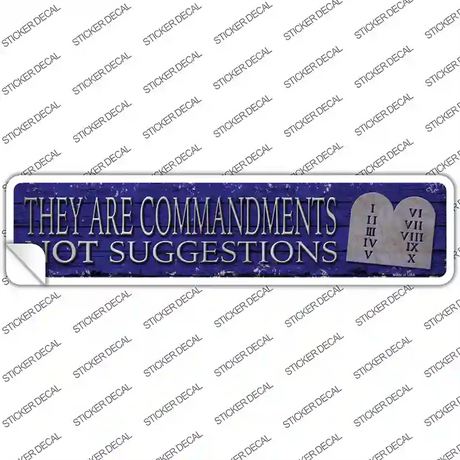 They Are Commandments Novelty Narrow Sticker Decal