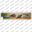 Florida and US Flag Novelty Narrow Sticker Decal