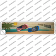 South Dakota and US Flag Novelty Narrow Sticker Decal