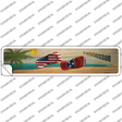 Tennessee and US Flag Novelty Narrow Sticker Decal