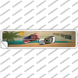 West Virginia and US Flag Novelty Narrow Sticker Decal