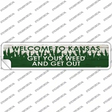 Kansas Weed Novelty Narrow Sticker Decal