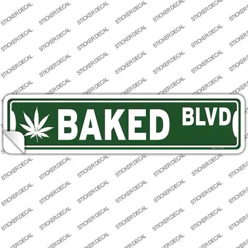 Baked Blvd Novelty Narrow Sticker Decal