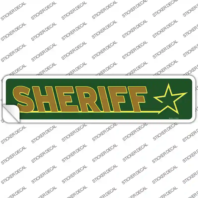 Sheriff Novelty Narrow Sticker Decal
