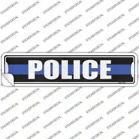 Police Blue Line Novelty Narrow Sticker Decal