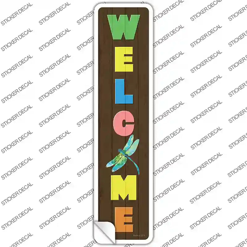 Welcome Dragon Fly Novelty Narrow Sticker Decal