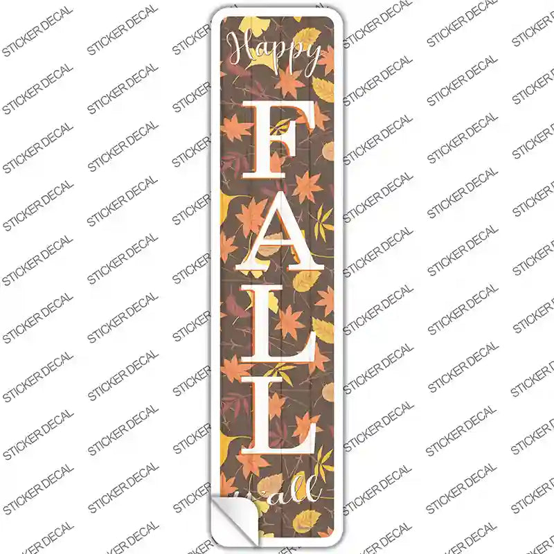 Happy Fall Yall Leaves Novelty Narrow Sticker Decal