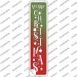Merry Christmas Ornaments Red Novelty Narrow Sticker Decal