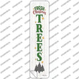 Fresh Christmas Trees White Novelty Narrow Sticker Decal