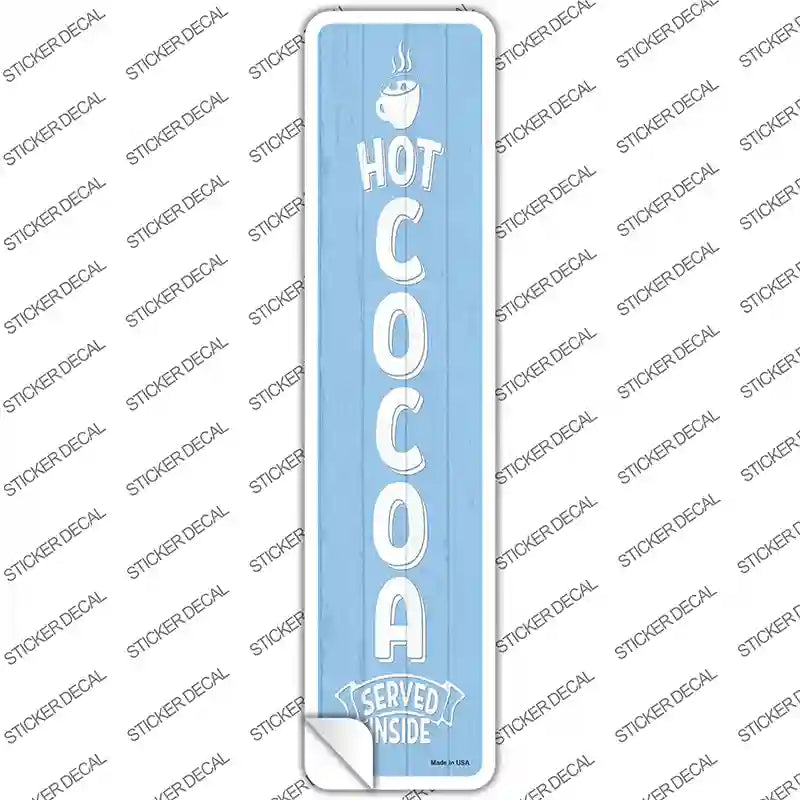 Hot Cocoa Blue Novelty Narrow Sticker Decal