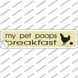Pet Poops Breakfast Novelty Narrow Sticker Decal