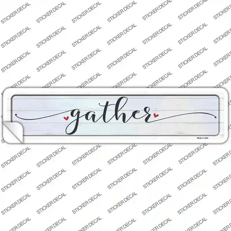Gather Heart Novelty Narrow Sticker Decal