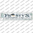 Frostys Snowflake Cafe Novelty Narrow Sticker Decal