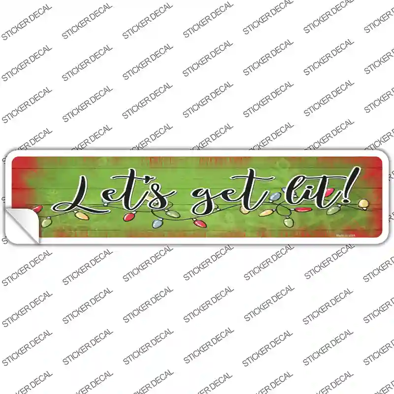 Getting Lit Green Novelty Narrow Sticker Decal