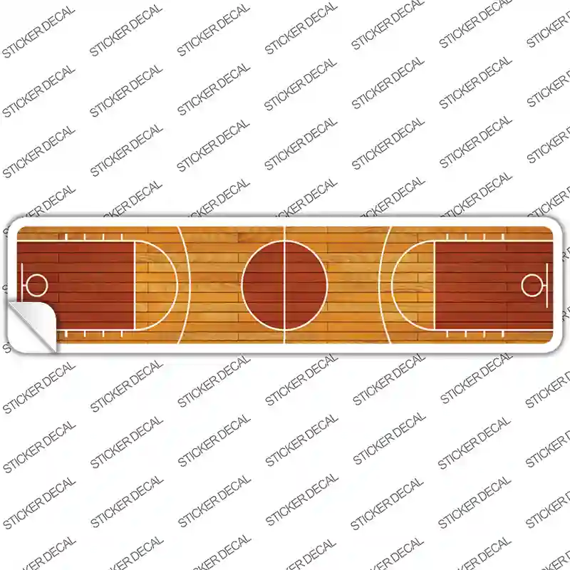 Basketball Court Novelty Narrow Sticker Decal