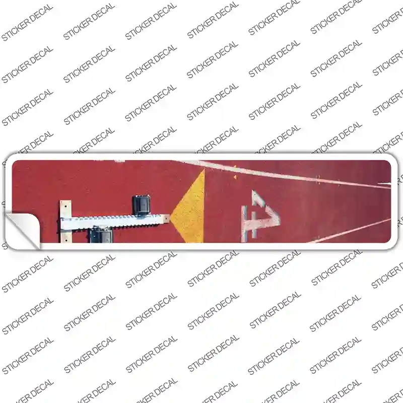 Track Line Up Novelty Narrow Sticker Decal