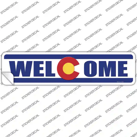 Welcome Colorado Novelty Narrow Sticker Decal
