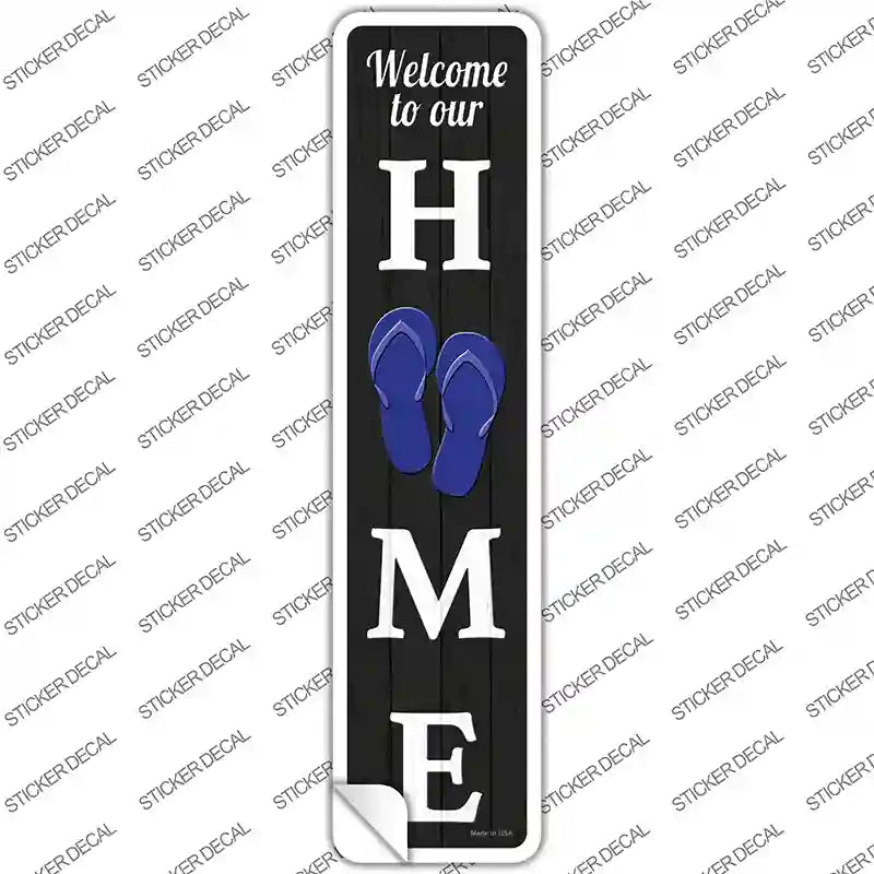 Home Flip Flops Novelty Narrow Sticker Decal
