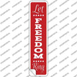 Let Freedom Ring Red Novelty Narrow Sticker Decal