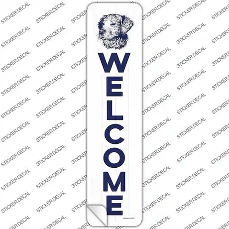 Welcome with Dog Novelty Narrow Sticker Decal