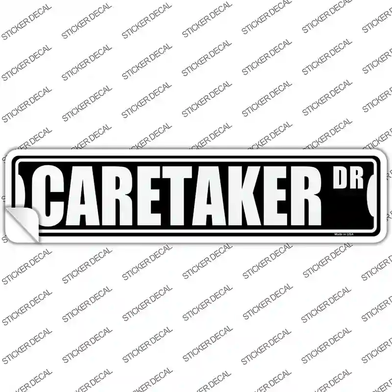 Caretaker Dr Novelty Narrow Sticker Decal